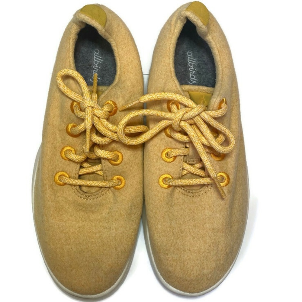 Allbirds Wool Runner Sneaker Butter Yellow Lace Up Size 9